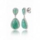 2 LAGRIMAS(PIEDRA NAT. AGATA VERDE LACE)